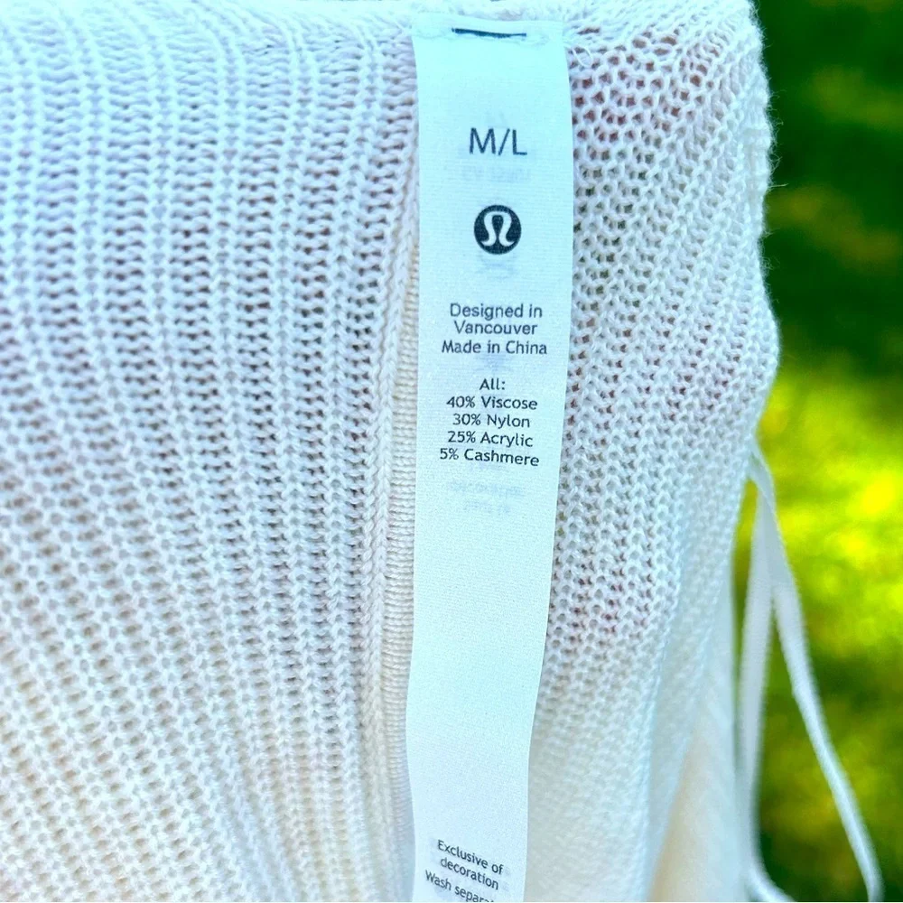 Lululemon Cashlu Knit Textured Wrap Size M/L